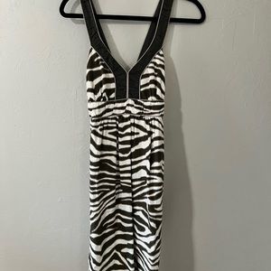 Banana Republic zebra print linen summer dress